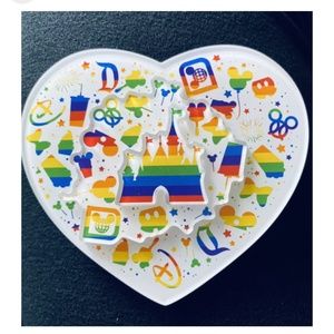 NEW Disney Parks Cinderella Castle Mickey Icon Magnet 3D Rainbow Park Icon